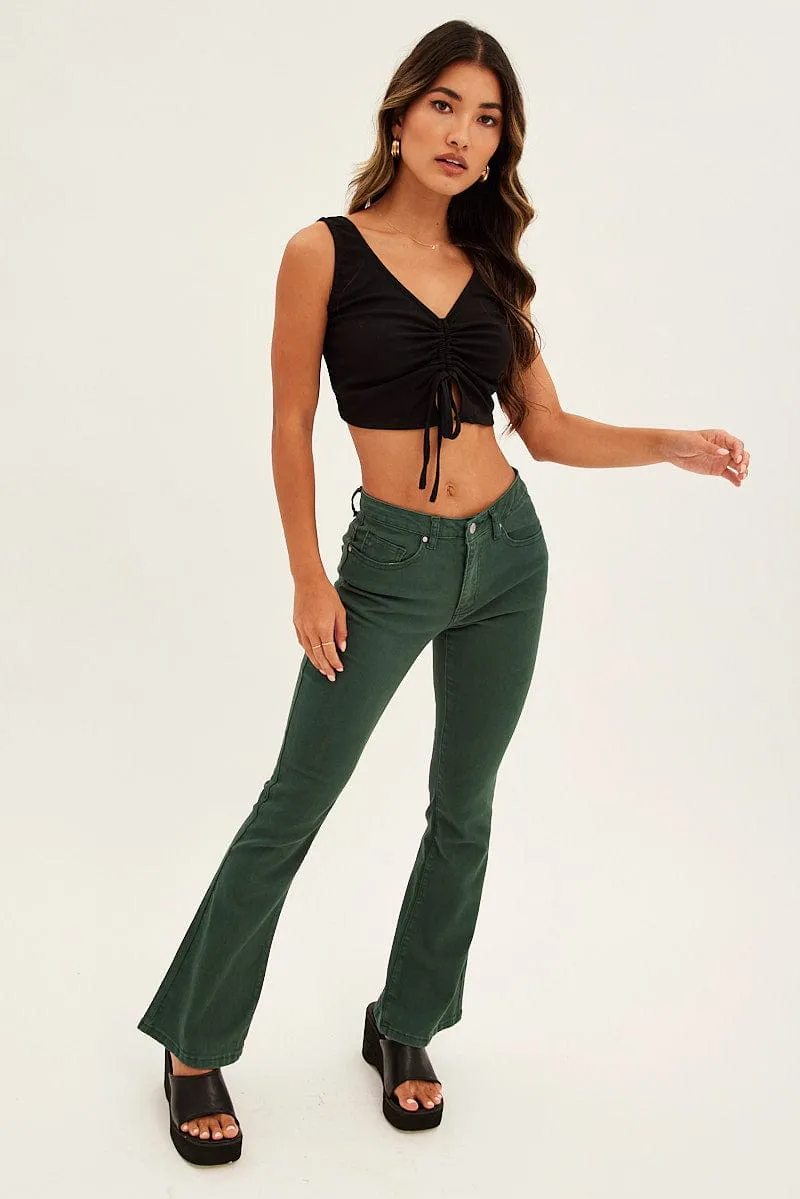 Black Butterfly Tank Drawstring Front Crop sold by Ally Fashion product image thumbnail 2