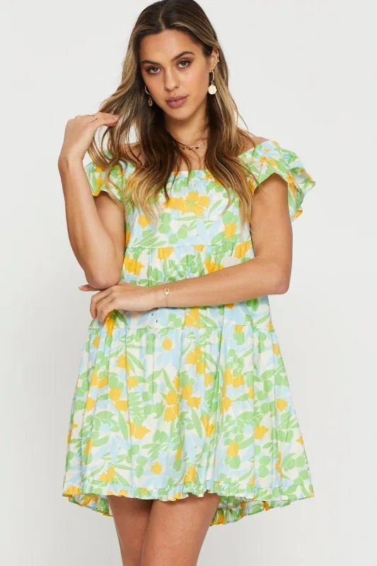 Print A Line Dress Mini sold by Ally Fashion