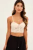 White Floral Lace Corset Top sold by Ally Fashion
