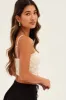 White Floral Lace Corset Top sold by Ally Fashion
