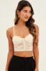 White Floral Lace Corset Top sold by Ally Fashion