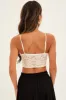 White Floral Lace Corset Top sold by Ally Fashion