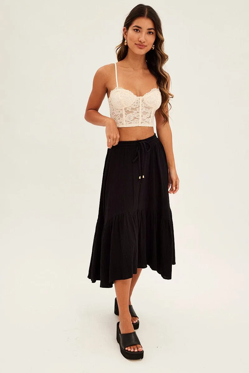 White Floral Lace Corset Top sold by Ally Fashion product image thumbnail 2