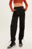 Black Cargo Parachute Pants sold by Ally Fashion