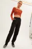 Black Cargo Parachute Pants sold by Ally Fashion