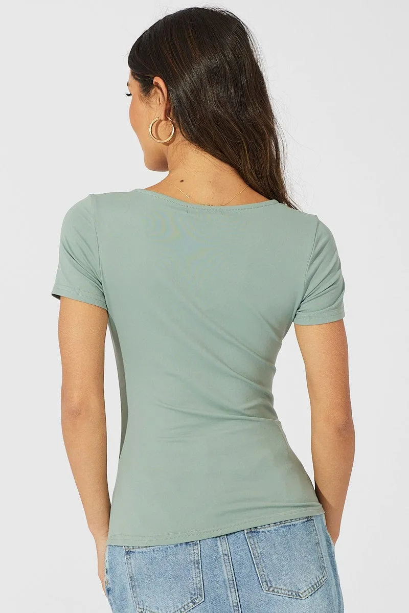 Green Supersoft Top Short Sleeve sold by Ally Fashion product image thumbnail 5