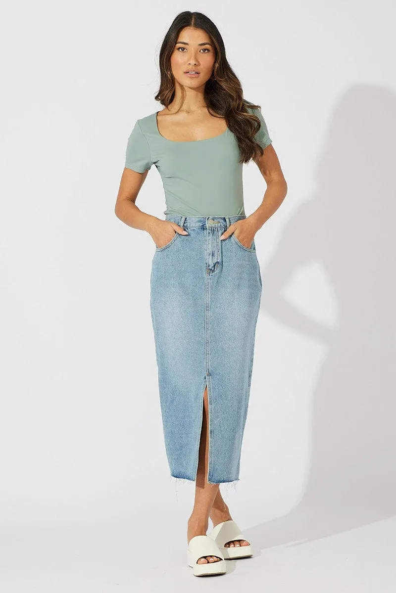 Green Supersoft Top Short Sleeve sold by Ally Fashion product image thumbnail 2