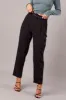 Black Tapered Pants High Rise Belted sold by Ally Fashion