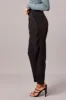 Black Tapered Pants High Rise Belted sold by Ally Fashion