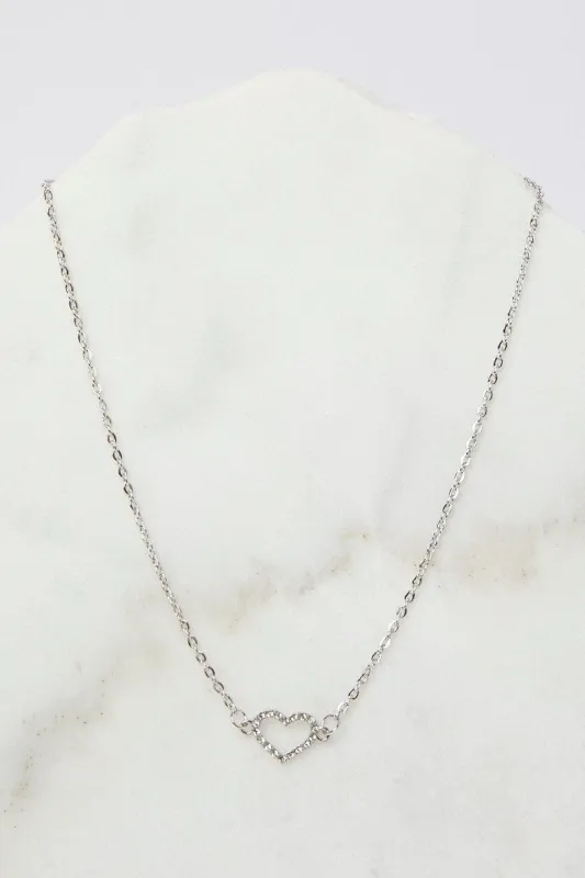 Silver Heart Pendent Necklace sold by Ally Fashion