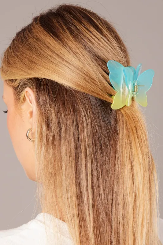 Blue Butterfly Claw Clip sold by Ally Fashion