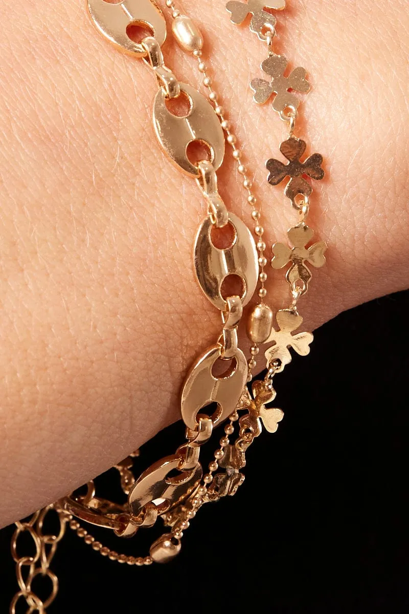 Gold 3 Pack Bracelets Set sold by Ally Fashion product image thumbnail 2