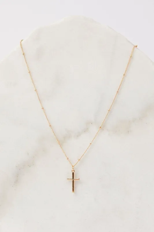 Gold Cross Pendent Necklace sold by Ally Fashion