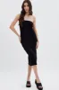 Black Ribbed Bodycon Midi Dress sold by Ally Fashion