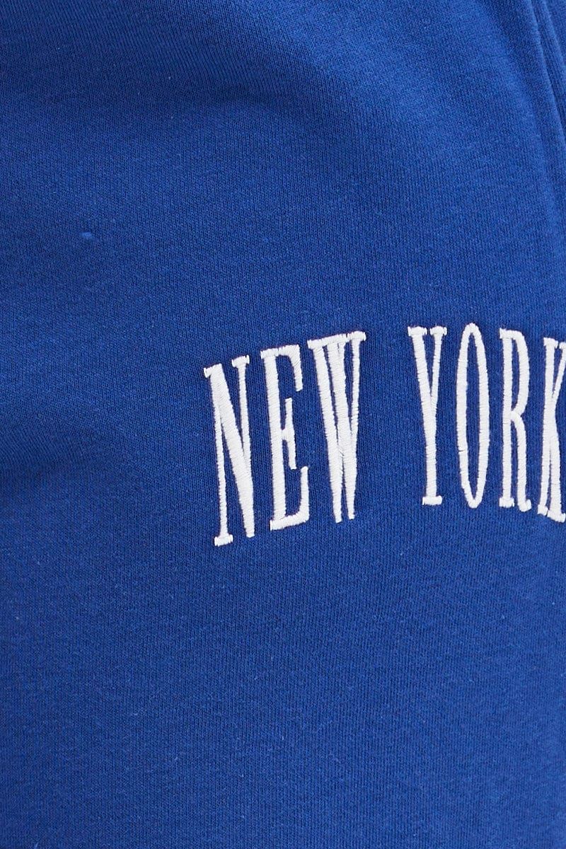 Blue Track Pants High Rise sold by Ally Fashion product image thumbnail 6