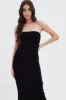 Black Ribbed Bodycon Midi Dress sold by Ally Fashion