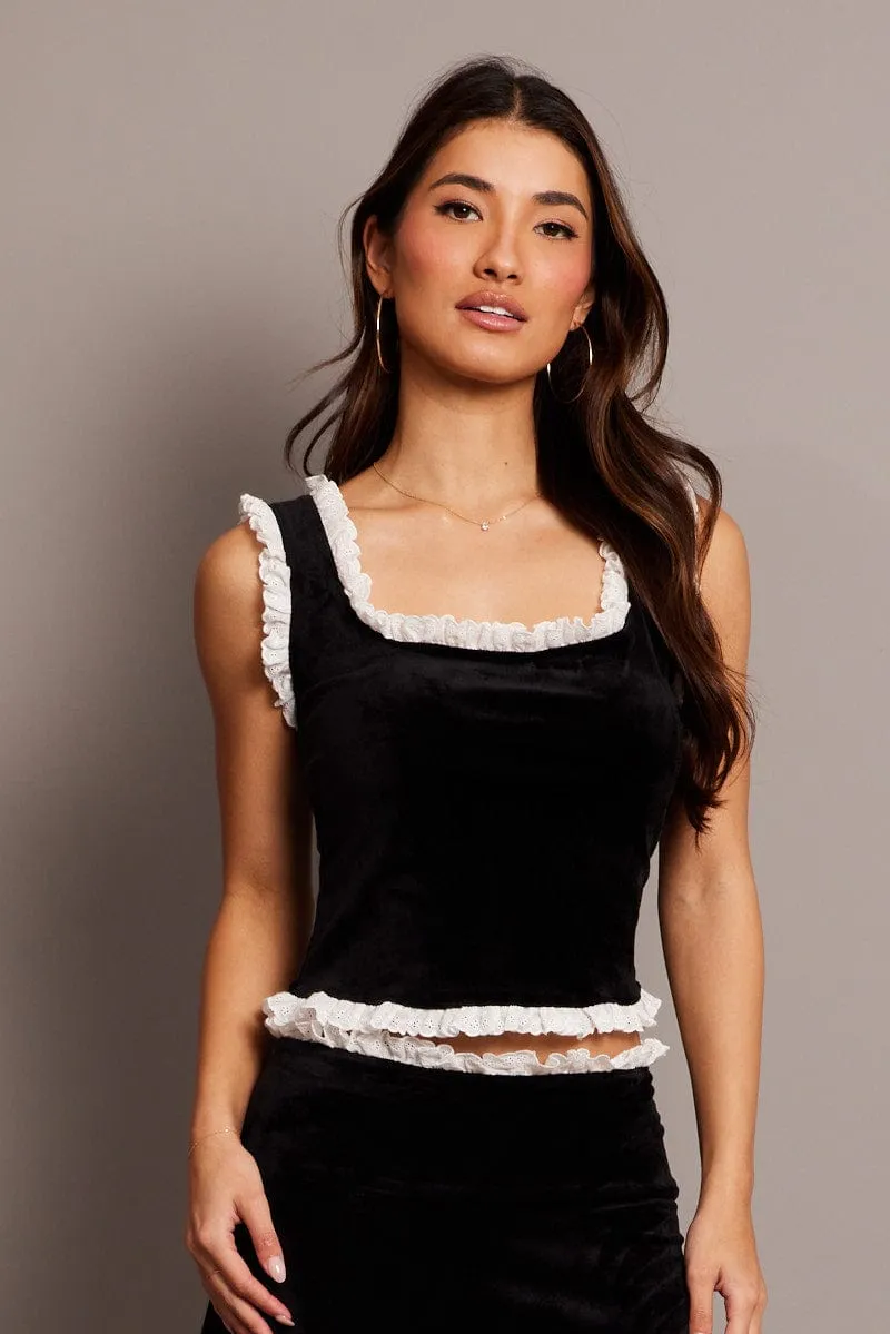 Black Velvet Top Sleeveless sold by Ally Fashion product image thumbnail 3