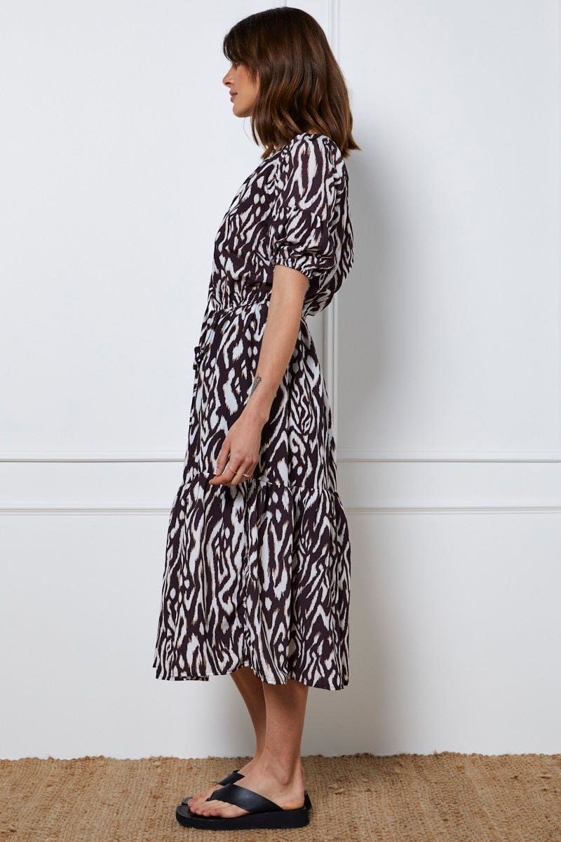 Print Maxi Dress Short Sleeve sold by Ally Fashion product image thumbnail 4