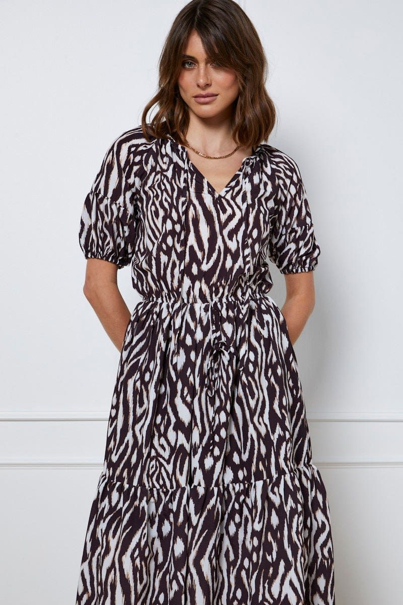 Print Maxi Dress Short Sleeve sold by Ally Fashion product image thumbnail 2