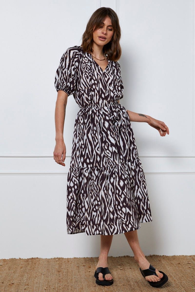 Print Maxi Dress Short Sleeve sold by Ally Fashion product image thumbnail 3
