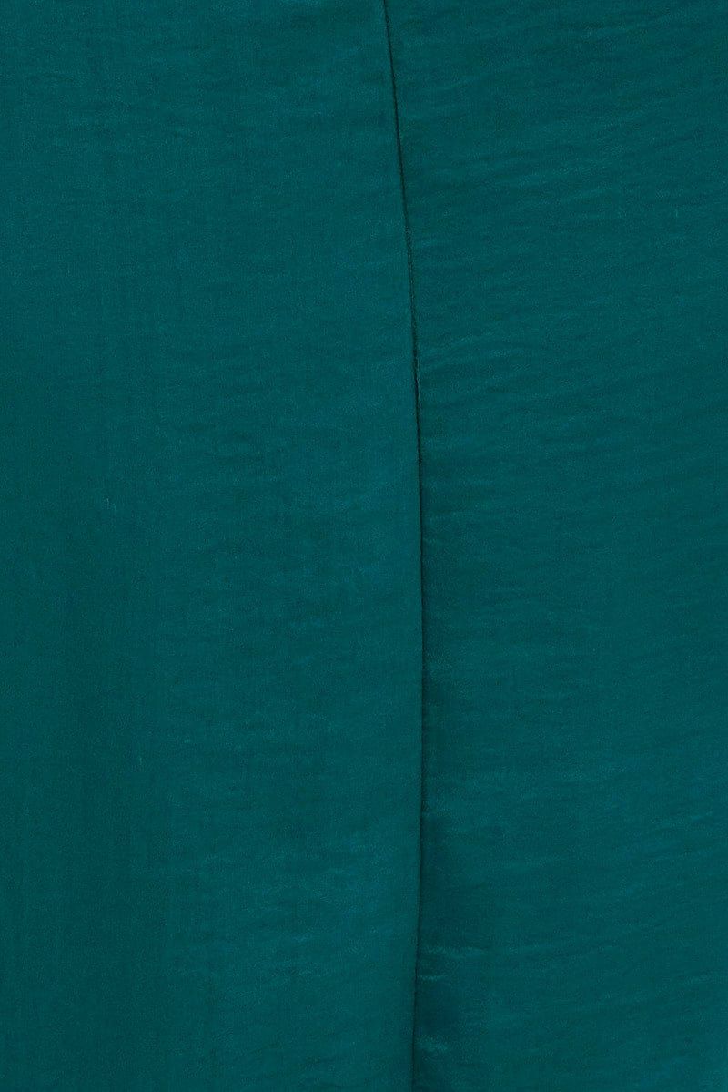 Green Midi Dress Short Sleeve Tie Back Satin sold by Ally Fashion product image thumbnail 6