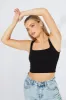 Black Crop Tank Top Seamless sold by Ally Fashion
