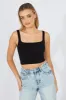 Black Crop Tank Top Seamless sold by Ally Fashion