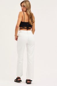 White Wide Leg Pants High Rise sold by Ally Fashion