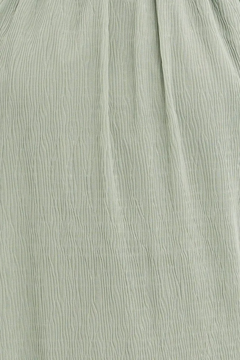 Green Textured Halter Dress Backless sold by Ally Fashion product image thumbnail 5