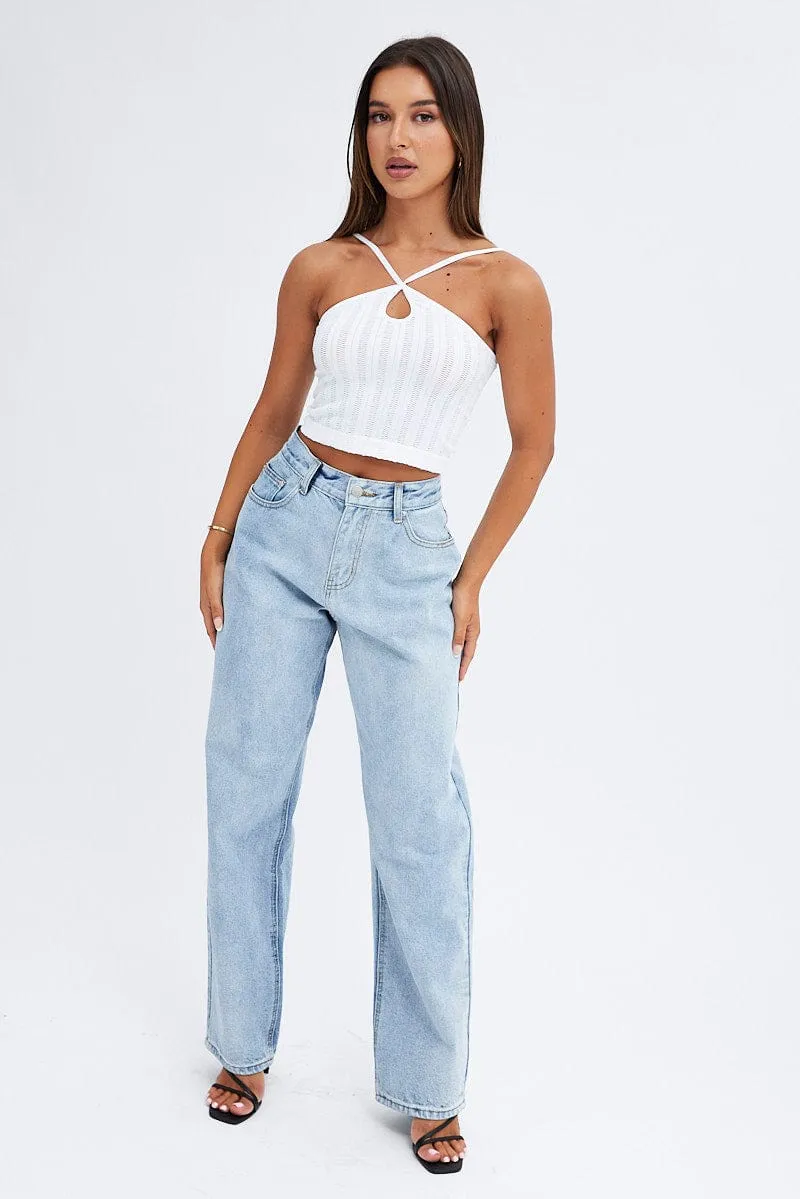 White Singlet Top Seamless sold by Ally Fashion product image thumbnail 2