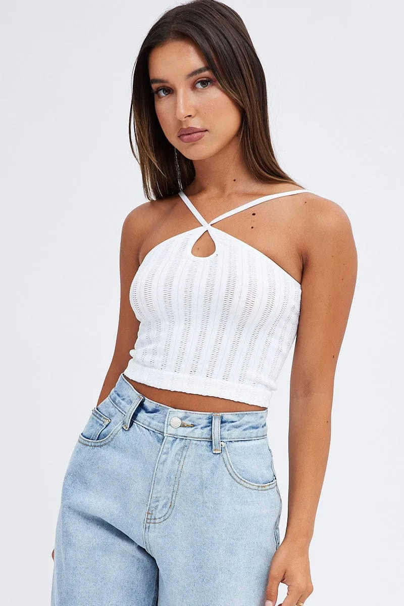 White Singlet Top Seamless sold by Ally Fashion