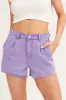 Purple Pleated Shorts sold by Ally Fashion