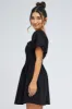 Black Fit and Flare Dress Short Sleeve sold by Ally Fashion