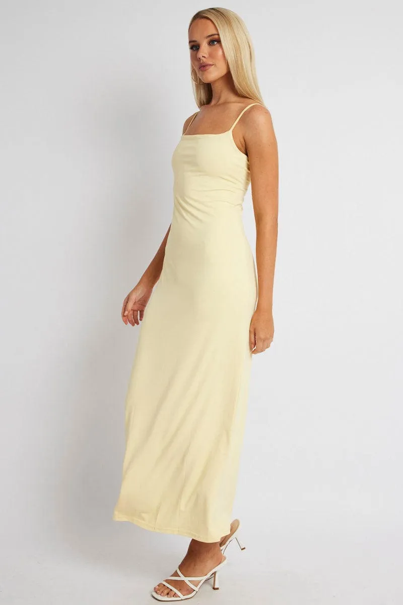Yellow Supersoft Maxi Dress Sleeveless sold by Ally Fashion product image thumbnail 4