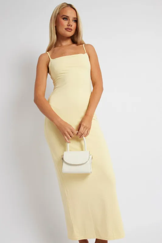 Yellow Supersoft Maxi Dress Sleeveless sold by Ally Fashion
