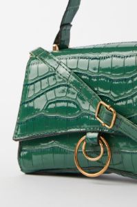 Green Croc Top Handle Crossbody Bag sold by Ally Fashion