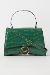 Green Croc Top Handle Crossbody Bag sold by Ally Fashion