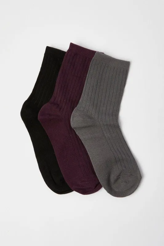 Multi 3 Pack Crew Socks sold by Ally Fashion