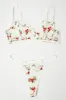 White Floral Embroidery Lingerie Set sold by Ally Fashion