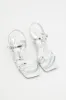 Silver Strappy Silver Heels sold by Ally Fashion