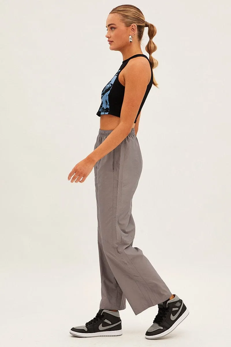 Grey Cargo Parachute Pants sold by Ally Fashion product image thumbnail 4