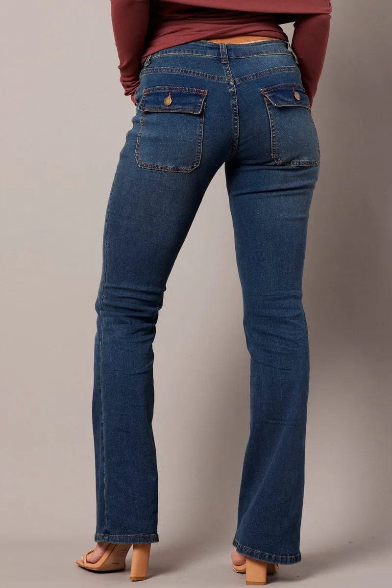 Denim Flare Jean Low Rise sold by Ally Fashion product image thumbnail 5