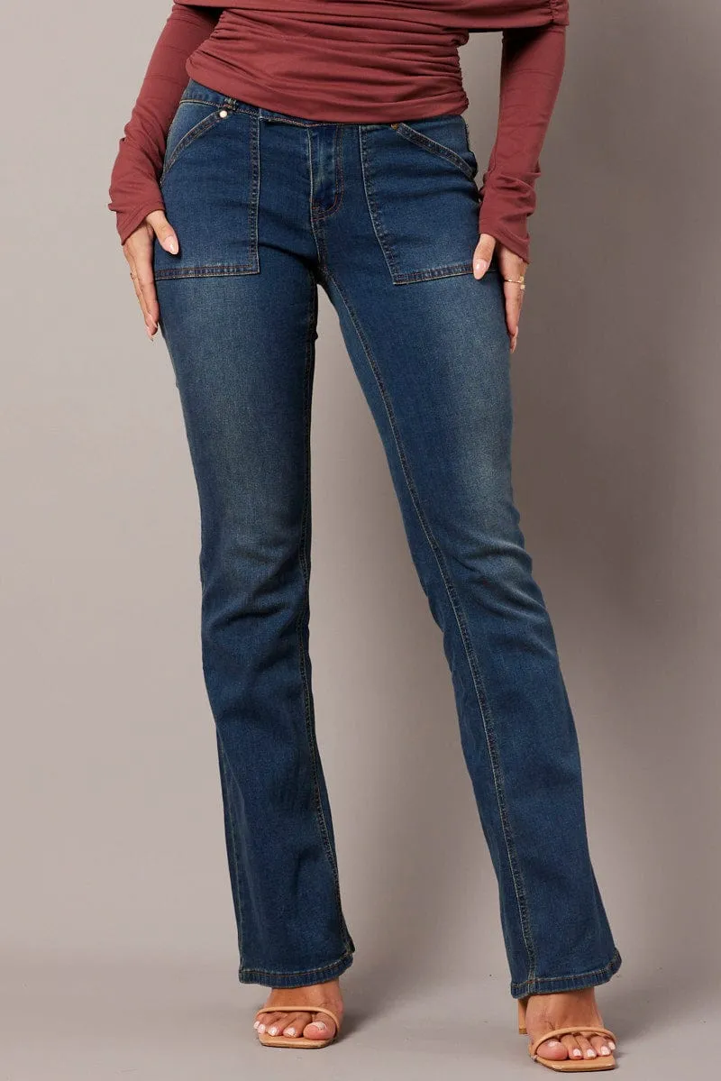 Denim Flare Jean Low Rise sold by Ally Fashion product image thumbnail 3