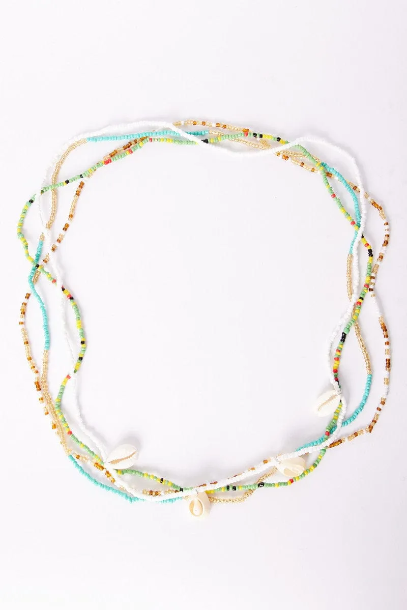 Multi Beads Belly Chain Shell sold by Ally Fashion