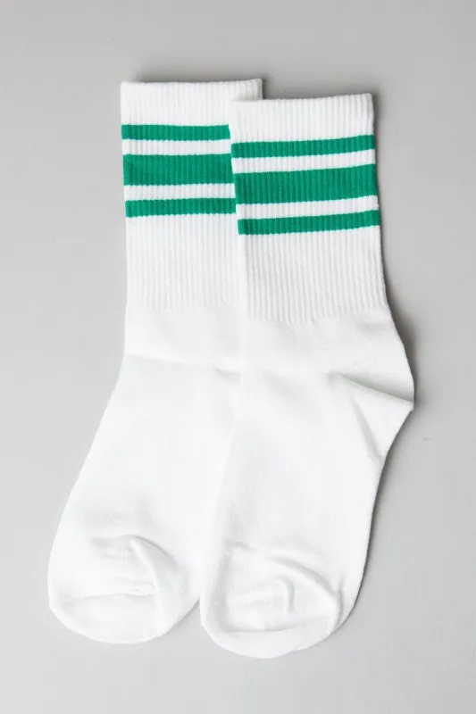 White Stripe Crew Socks sold by Ally Fashion