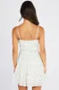 White Ditsy Fit and Flare Dress Sleeveless sold by Ally Fashion