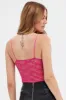 Pink Sleeveless Bodysuit V-Neck Lace sold by Ally Fashion