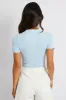 Blue Bodysuit Short Sleeve Crew Neck Supersoft sold by Ally Fashion