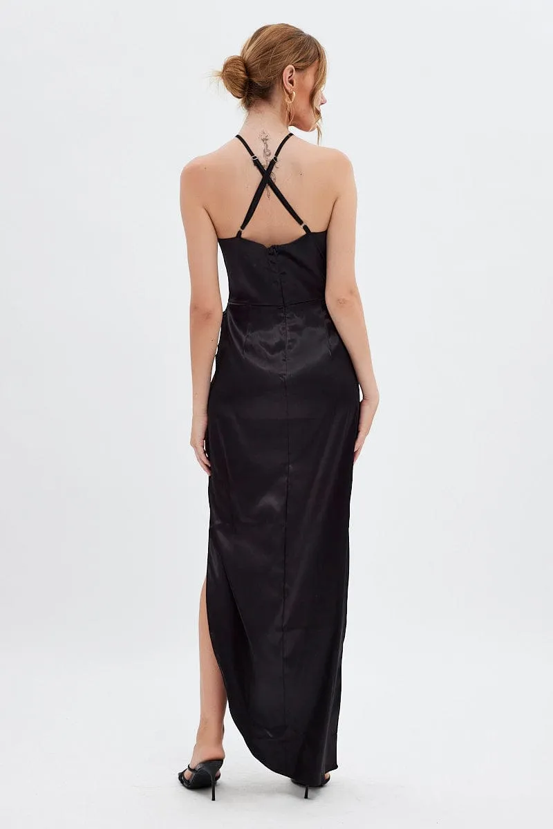Black Maxi Dress Side Slip sold by Ally Fashion product image thumbnail 5