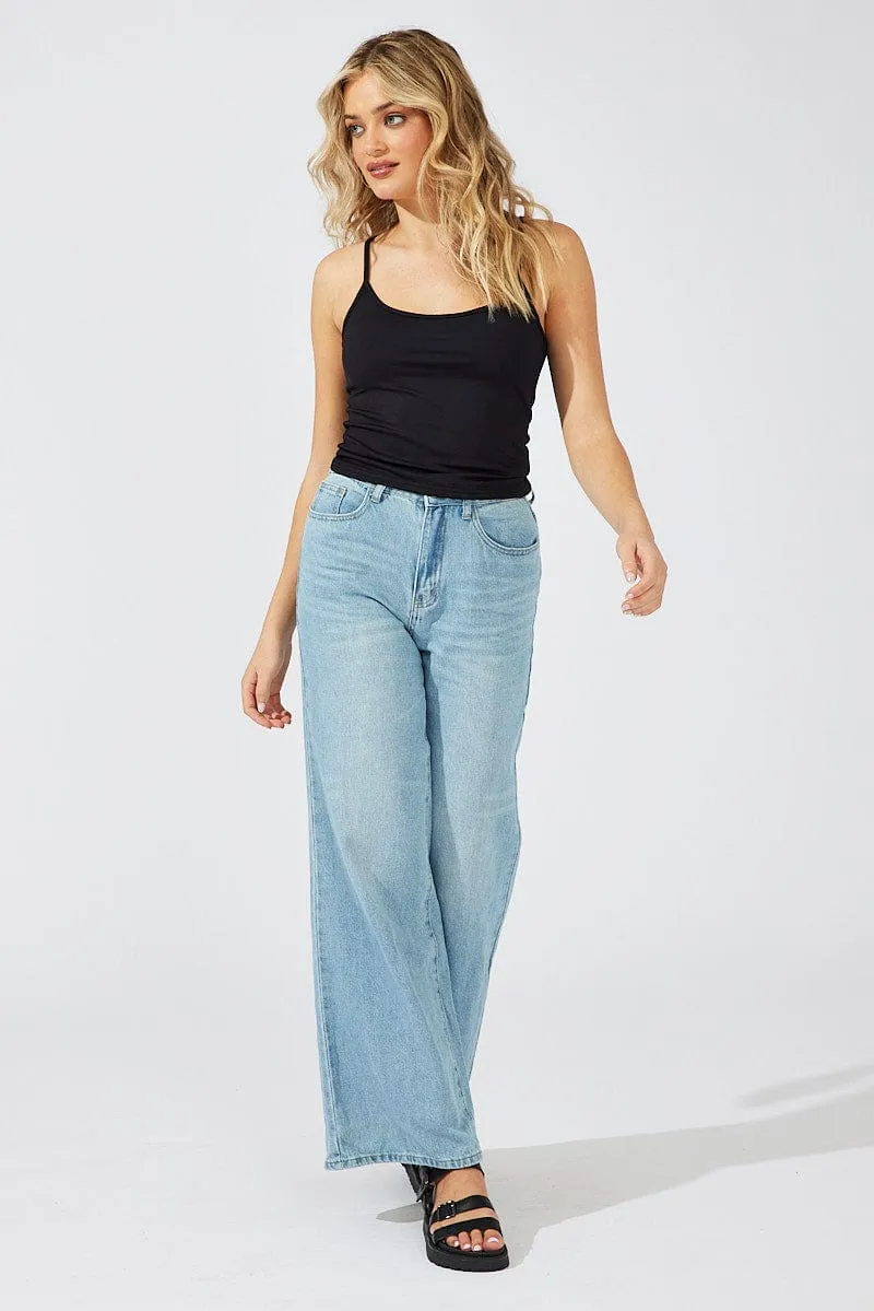 Black Supersoft Singlet Longline sold by Ally Fashion product image thumbnail 2